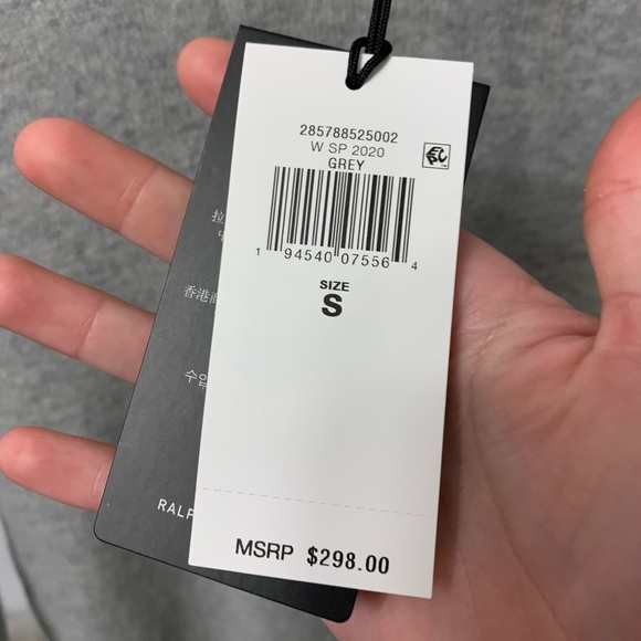 NWT RLX Cashmere Ralph Lauren Washable Hoodie Grey Sweater Stripes Pullover New - Picture 7 of 14